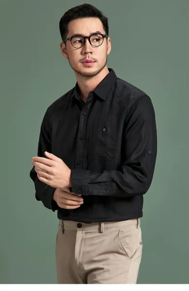 Design Linen Shirt Olive Green Shirt Tops.shirt - 6