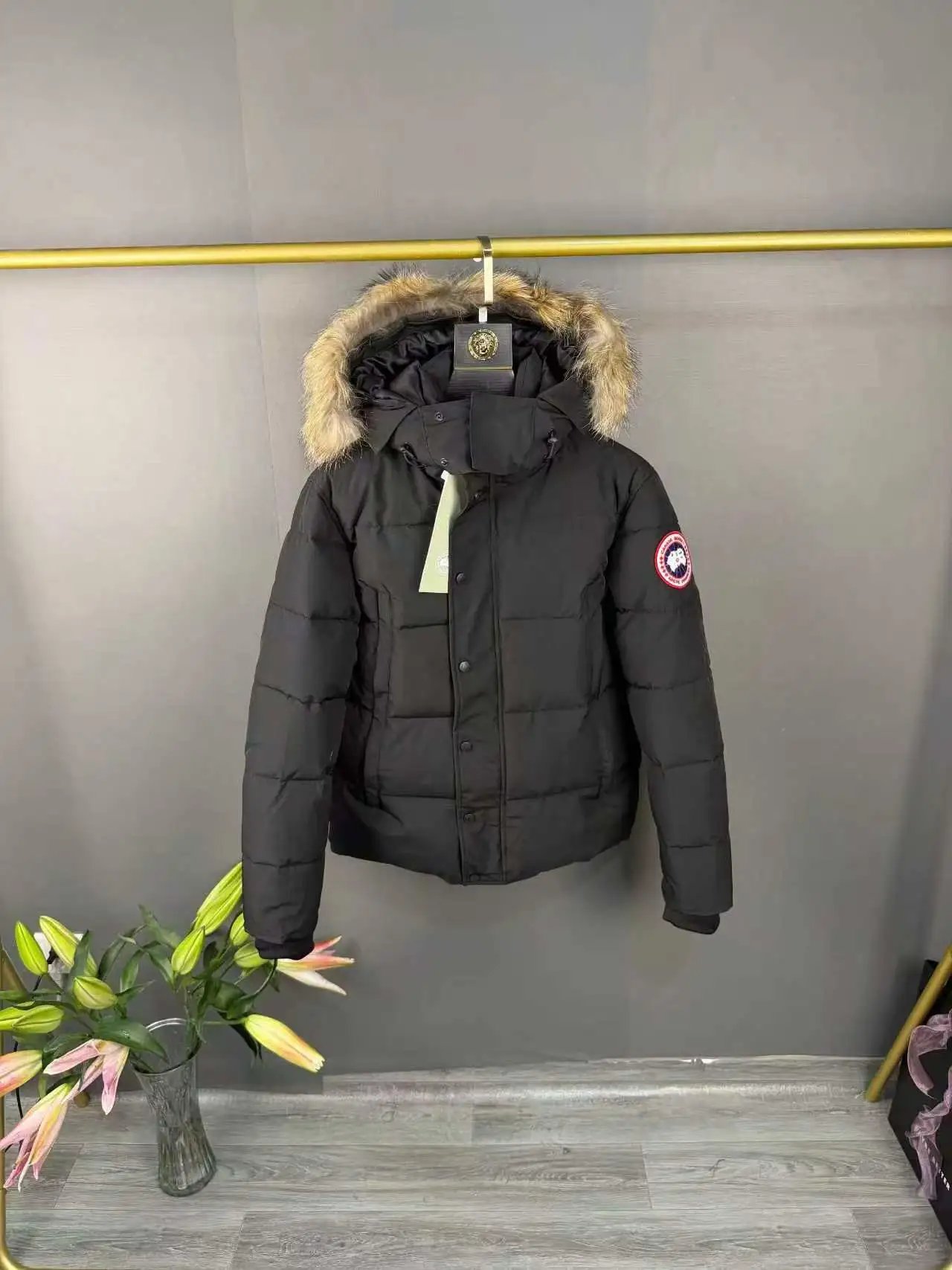 Canada Goose Down Jackets Quilted puffer jacket with Arctic Program sleeve patch — 16