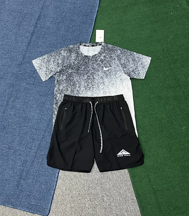 Nike Matching Sets Trail Short-Sleeve T-Shirt and Shorts Set product detail image 2