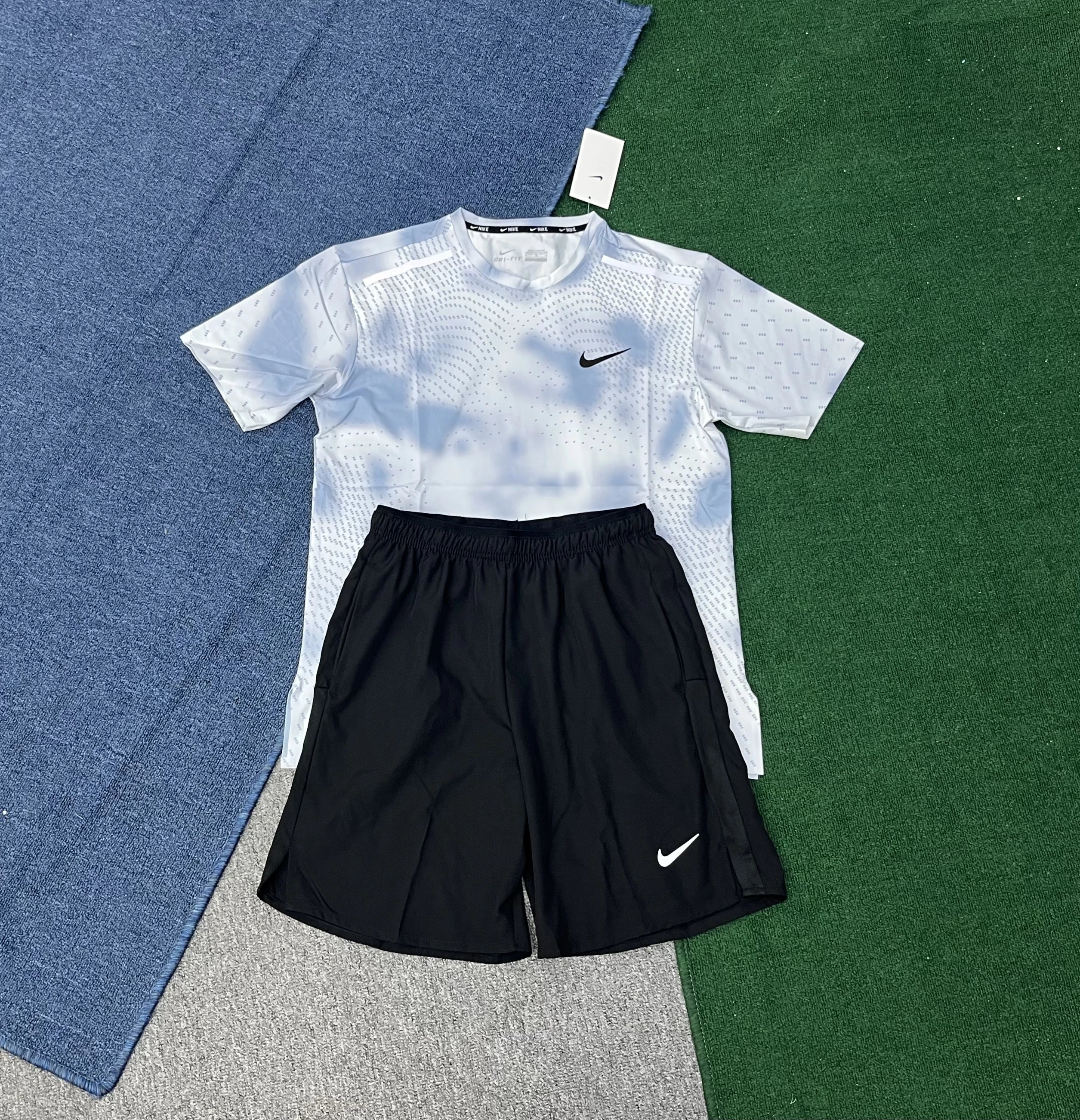 Nike Matching Sets Short-Sleeve Running Top and Shorts Set image 12