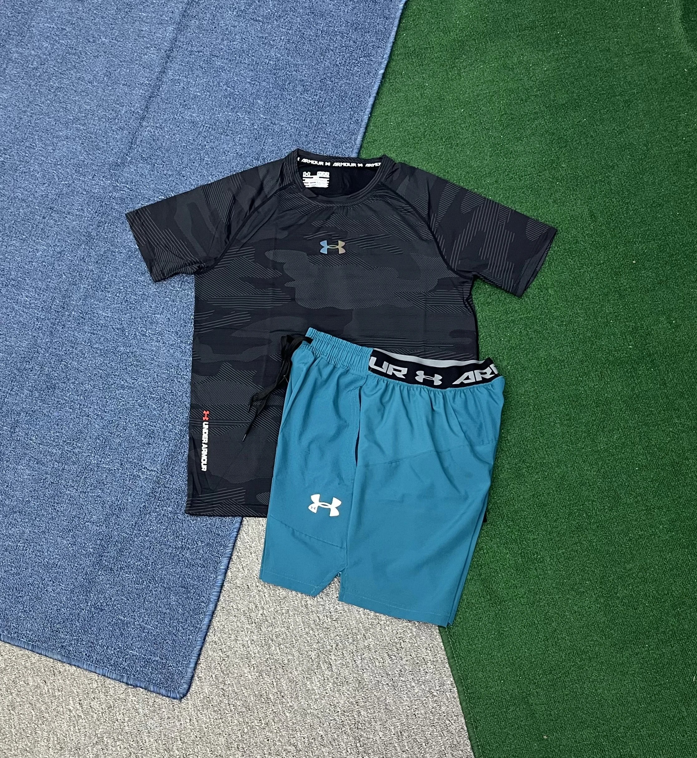 Under Armour Matching Sets Short-sleeve T-shirt and shorts set with graphic camouflage print image 8