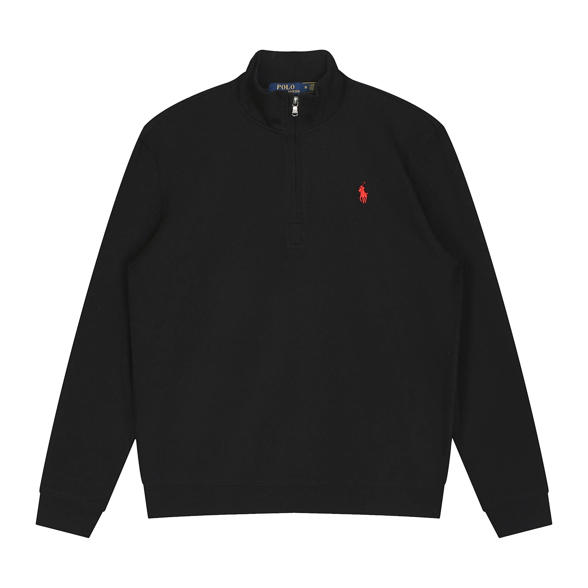 Polo Ralph Lauren Hoodies & Sweatshirts Quarter-Zip Sweatshirt — 616 Black with a red label