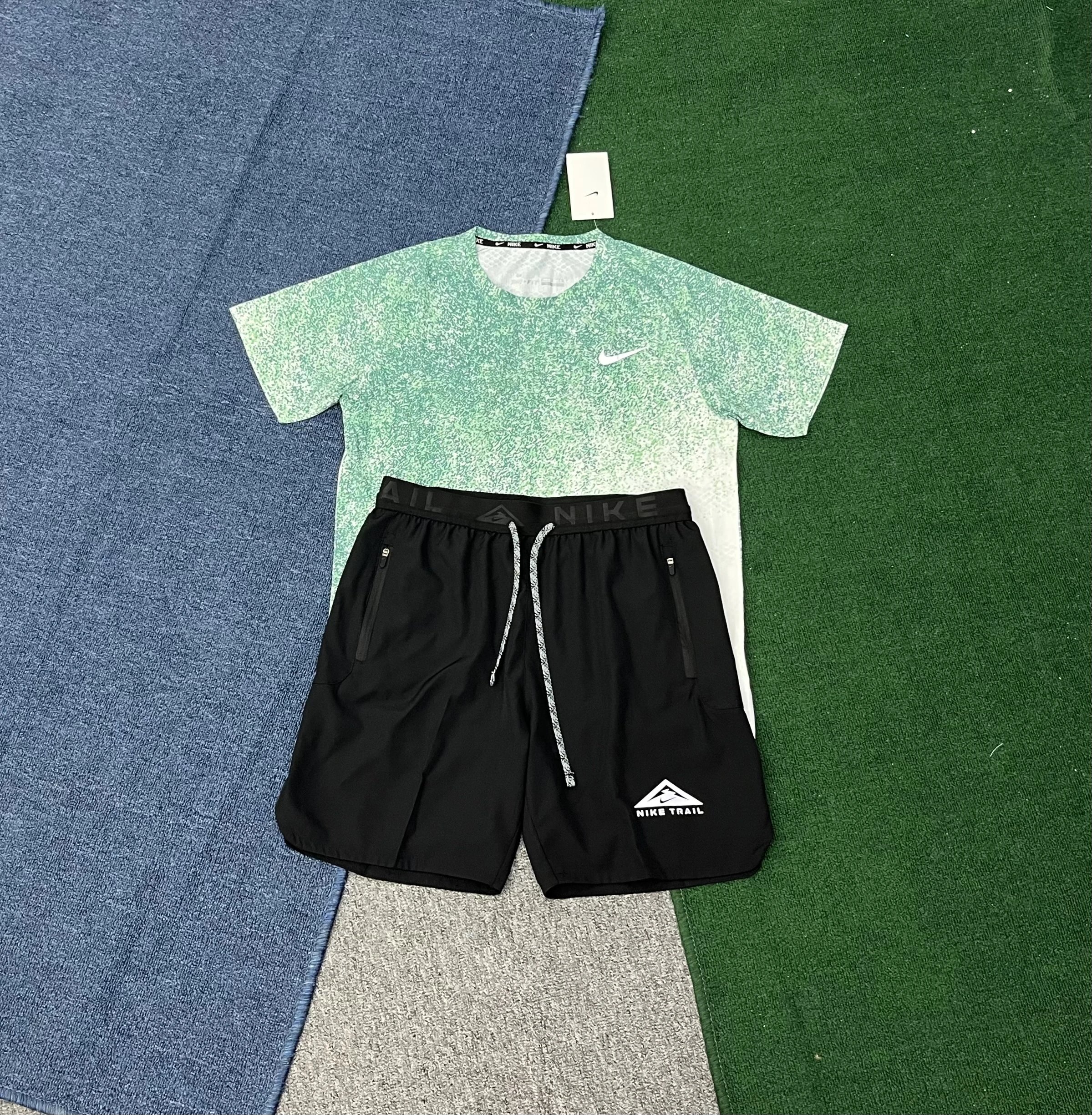 Nike Matching Sets Trail Short-Sleeve T-Shirt and Shorts Set image 8