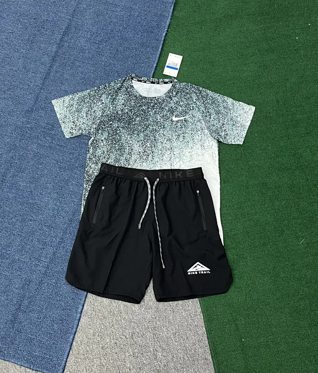 Nike Matching Sets Trail Short-Sleeve T-Shirt and Shorts Set product detail image 4