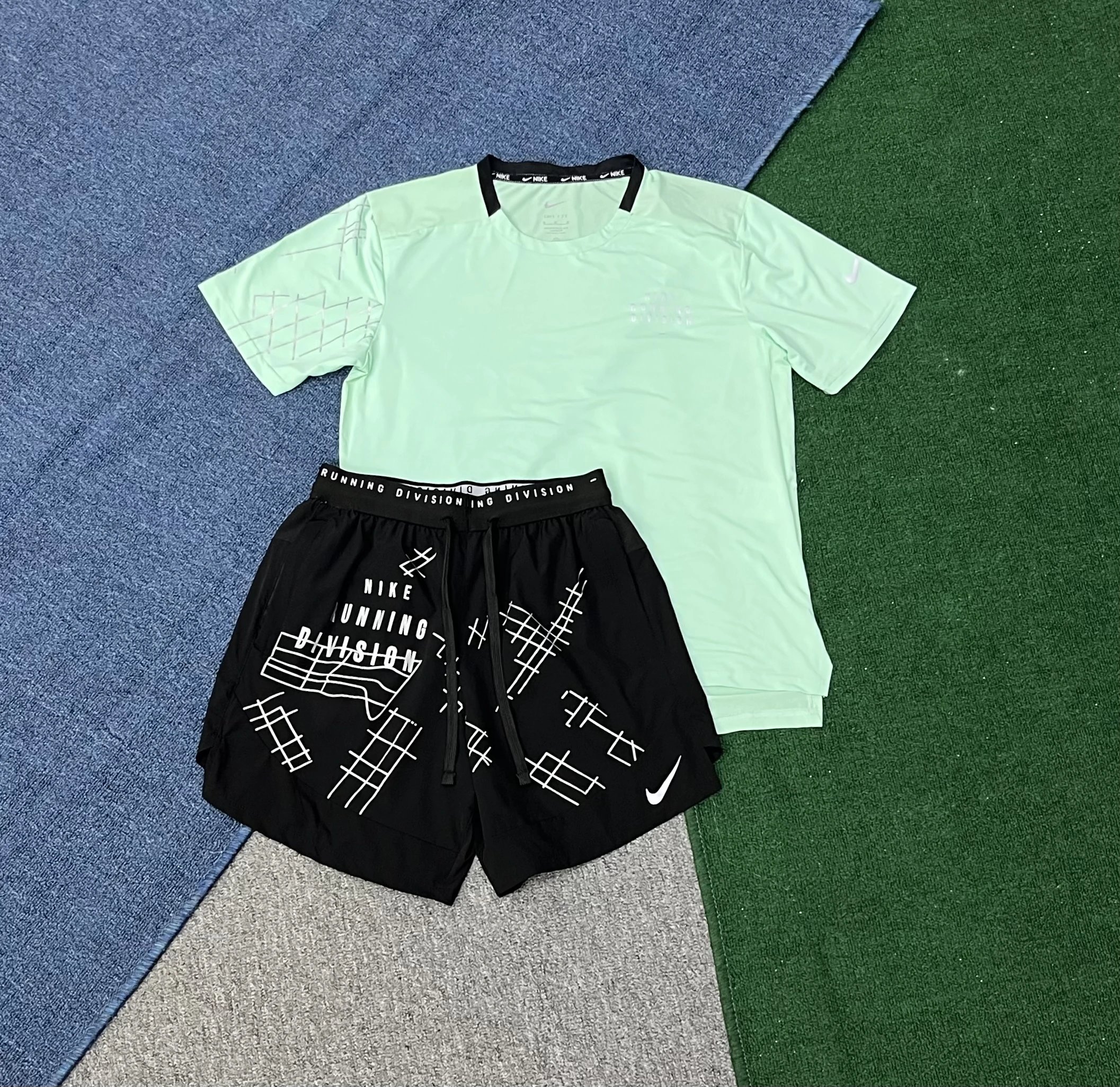 Nike Matching Sets Short-Sleeve Running Top and Shorts Set — 6