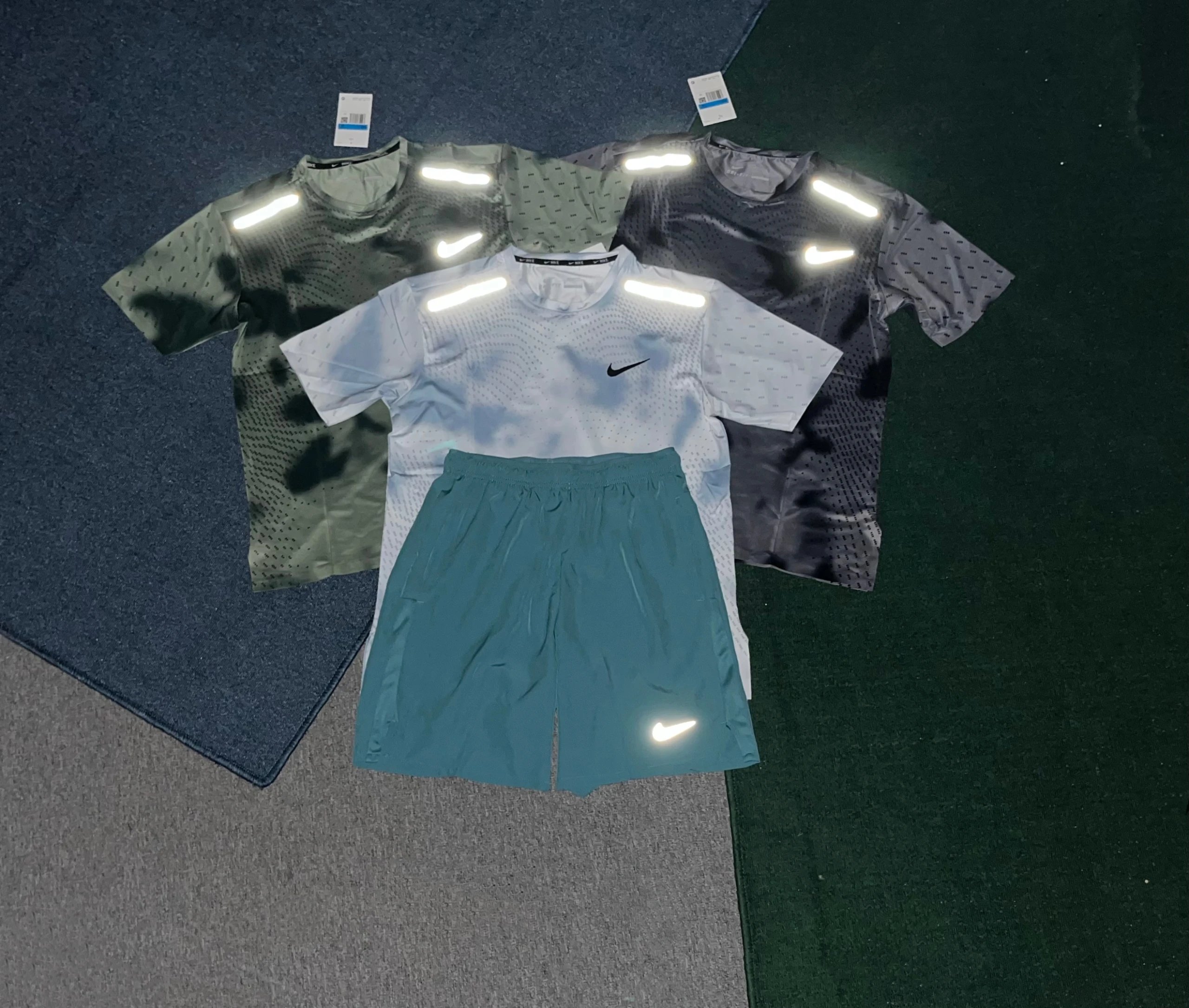 Nike Matching Sets Short-Sleeve Running Top and Shorts Set image 2