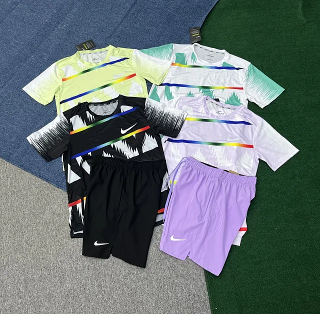 Nike Matching Sets Dri-FIT short-sleeve T-shirt and shorts set product detail image 1
