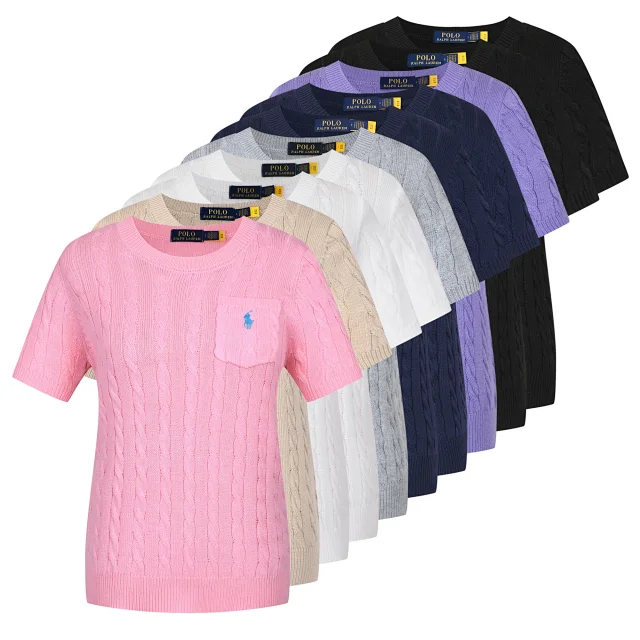 Polo Ralph Lauren Knitwear Cable-Knit Short-Sleeve Sweater product detail image 1