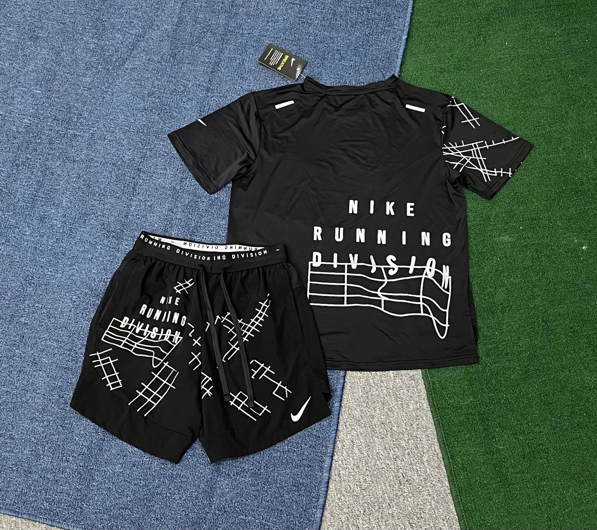Nike Matching Sets Short-Sleeve Running Top and Shorts Set image 7