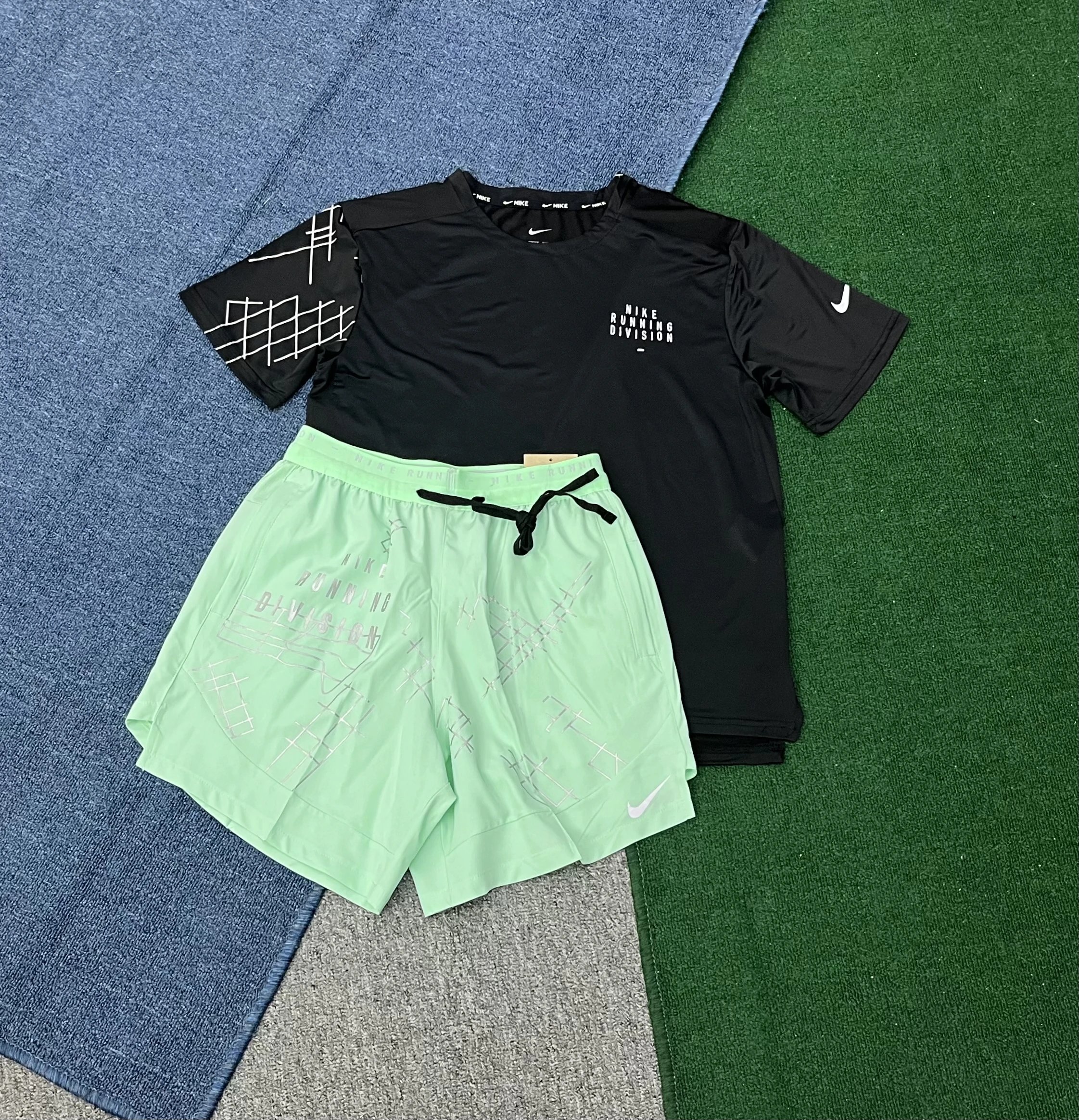 Nike Matching Sets Short-Sleeve Running Top and Shorts Set — 14