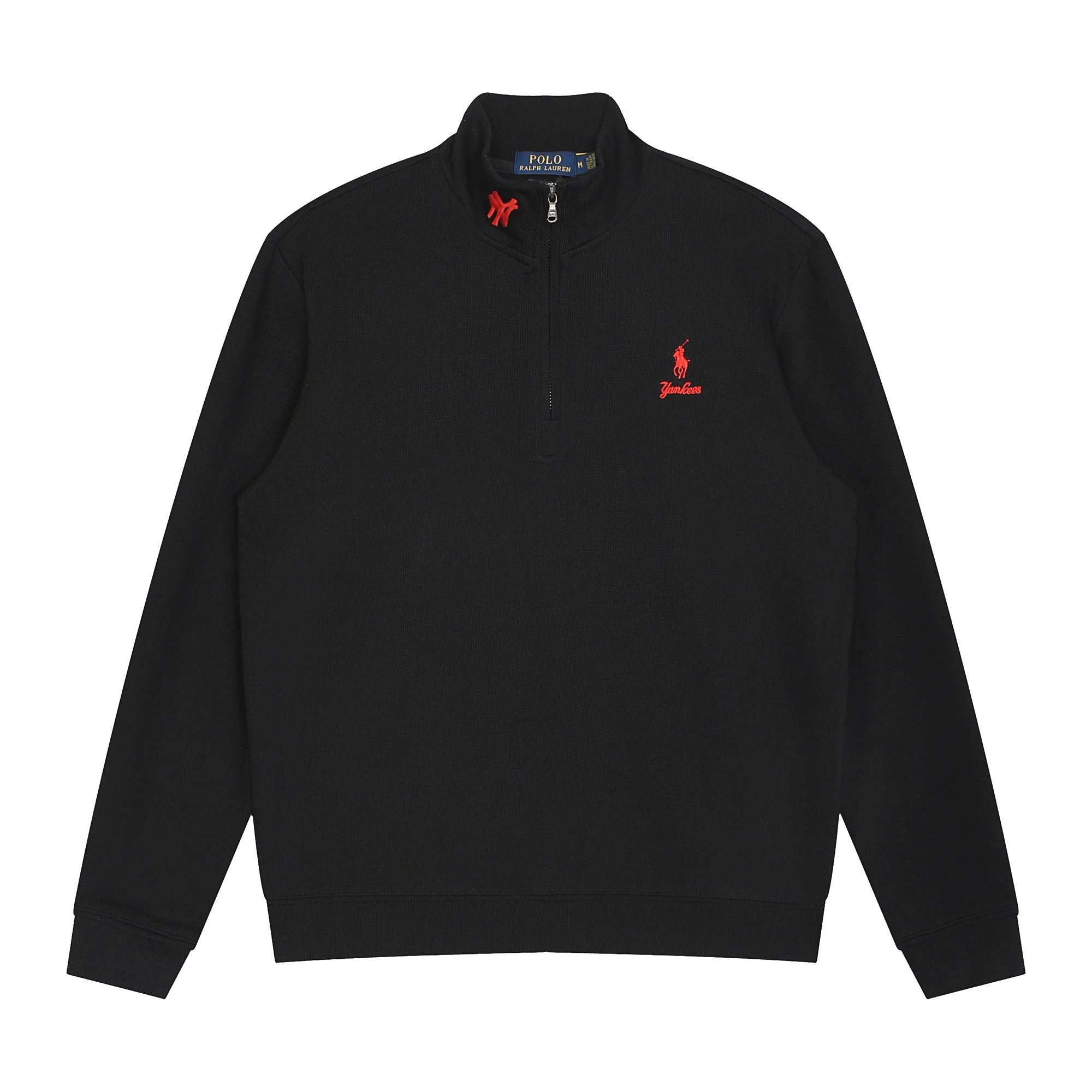 Polo Ralph Lauren Hoodies & Sweatshirts Quarter-Zip Sweatshirt — 615 Black with a red label