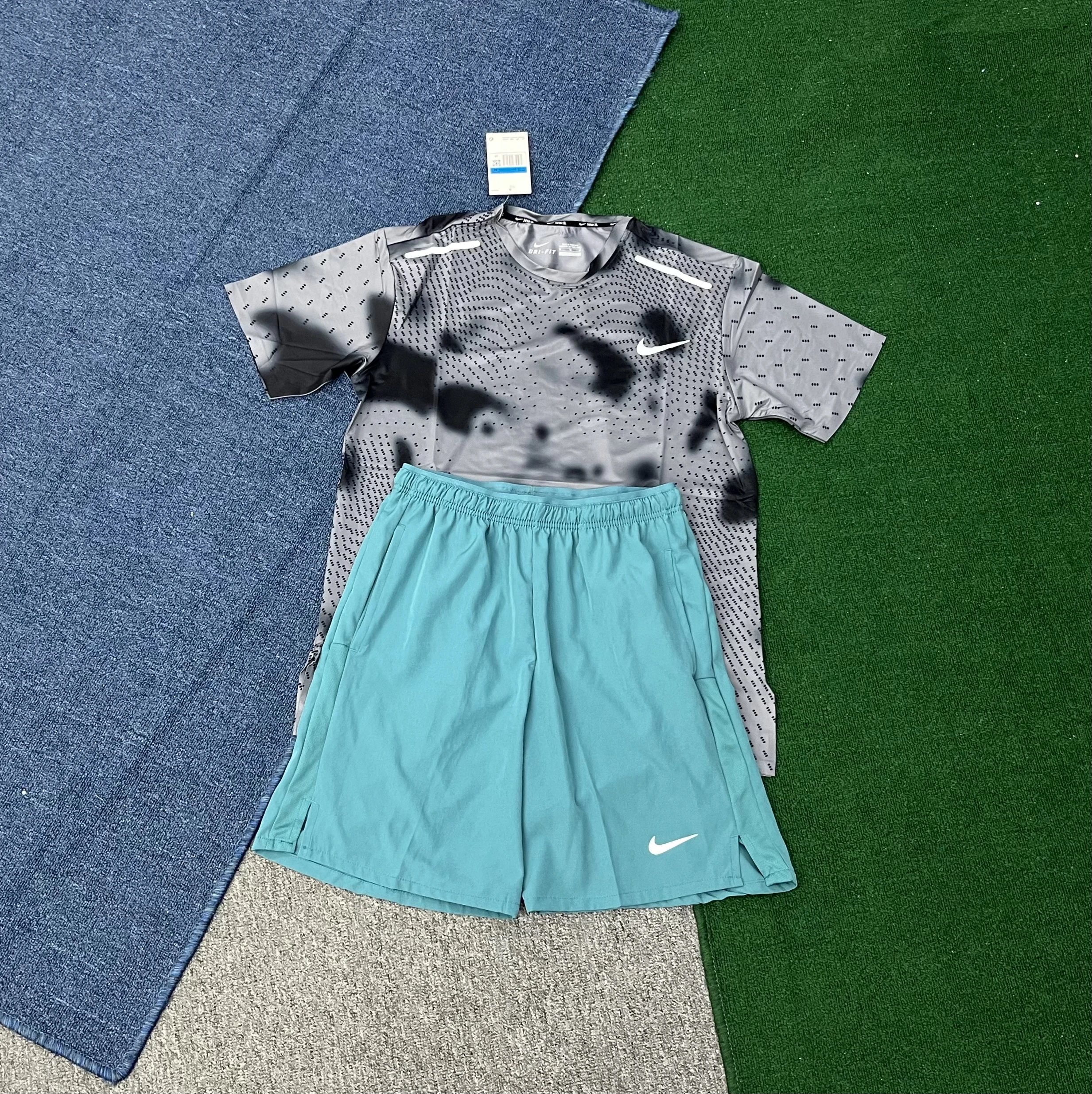 Nike Matching Sets Short-Sleeve Running Top and Shorts Set — 13