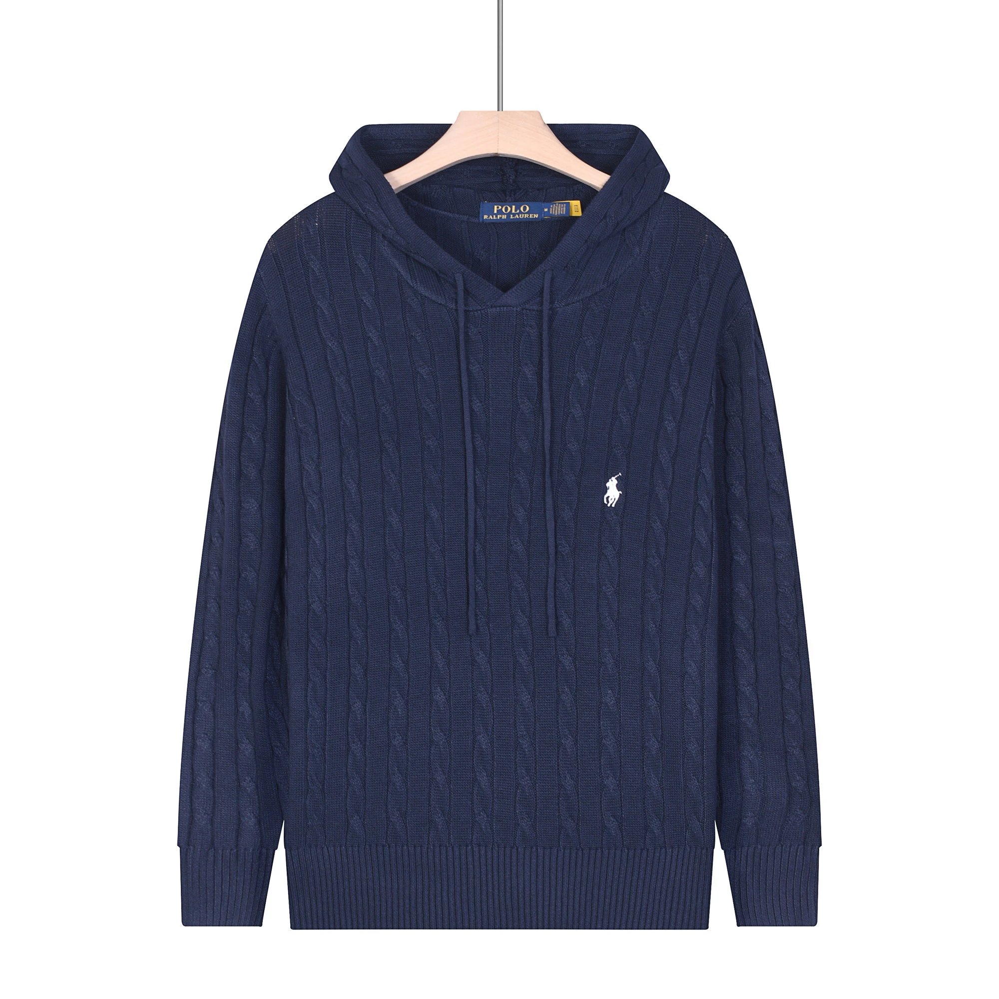 Ralph Lauren Knitwear Embroidered Pony Logo — 622 Blue white label