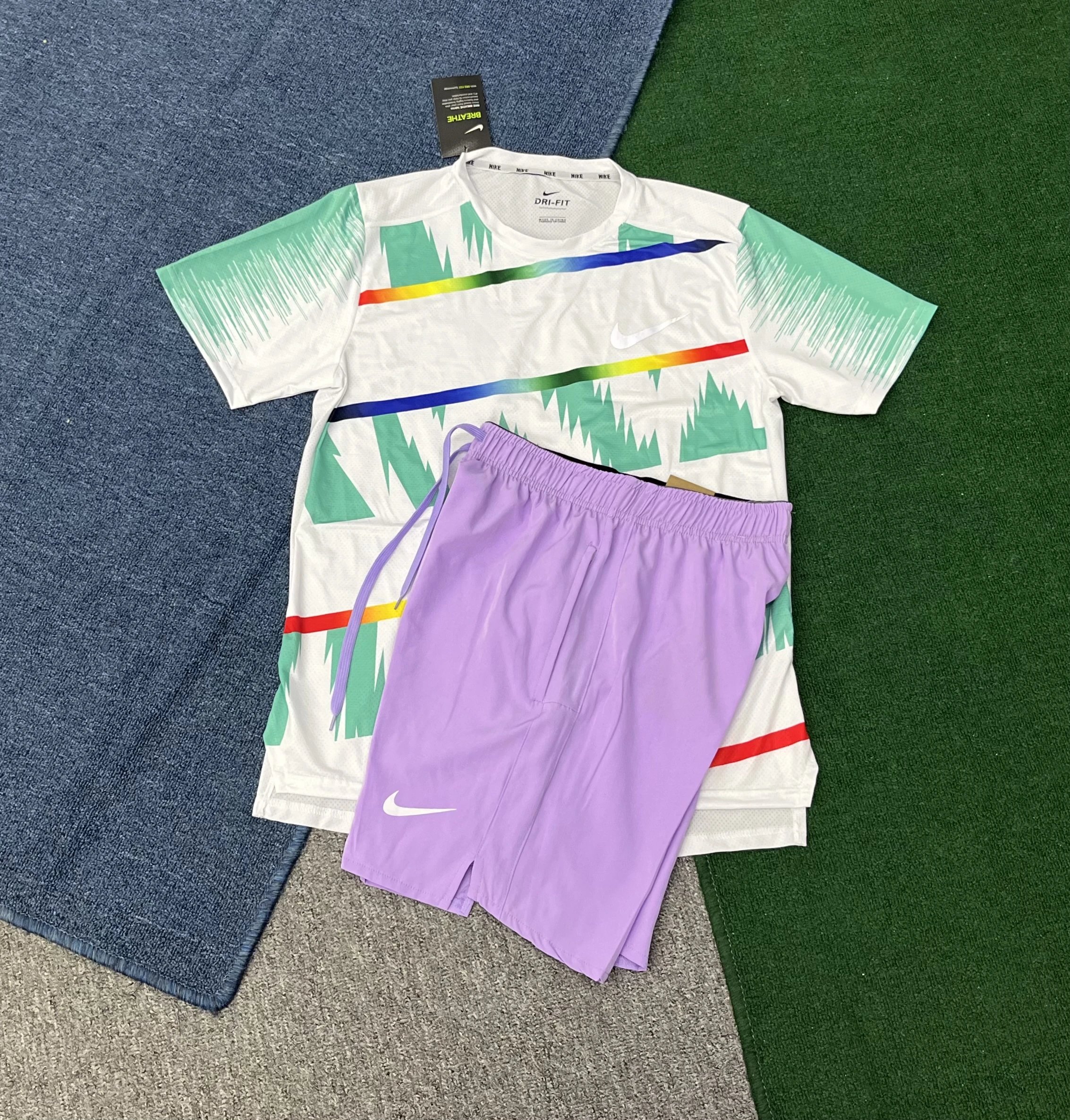 Nike Matching Sets Dri-FIT short-sleeve T-shirt and shorts set — 16