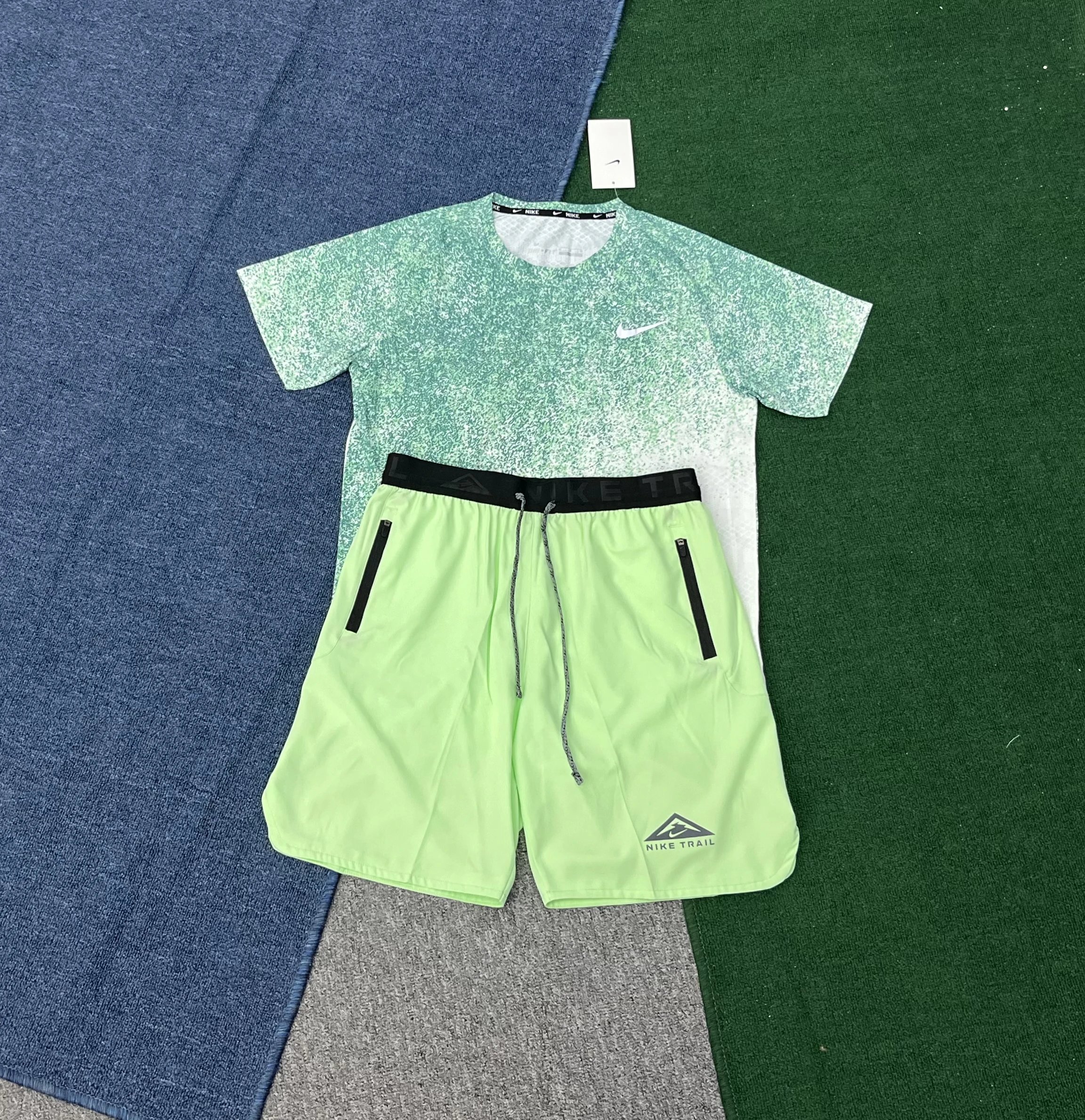 Nike Matching Sets Trail Short-Sleeve T-Shirt and Shorts Set — 8