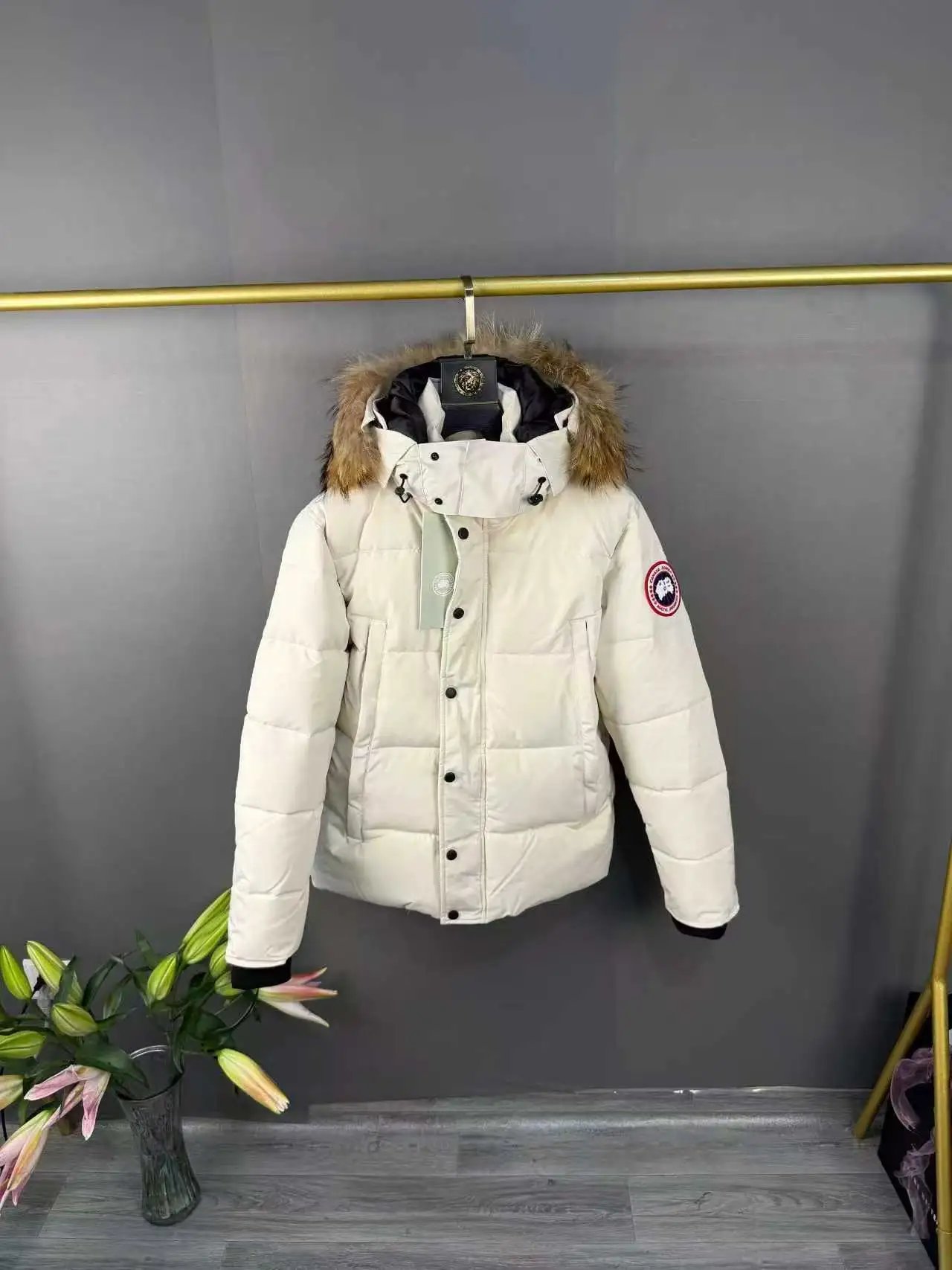 Canada Goose Down Jackets Quilted puffer jacket with Arctic Program sleeve patch — 18