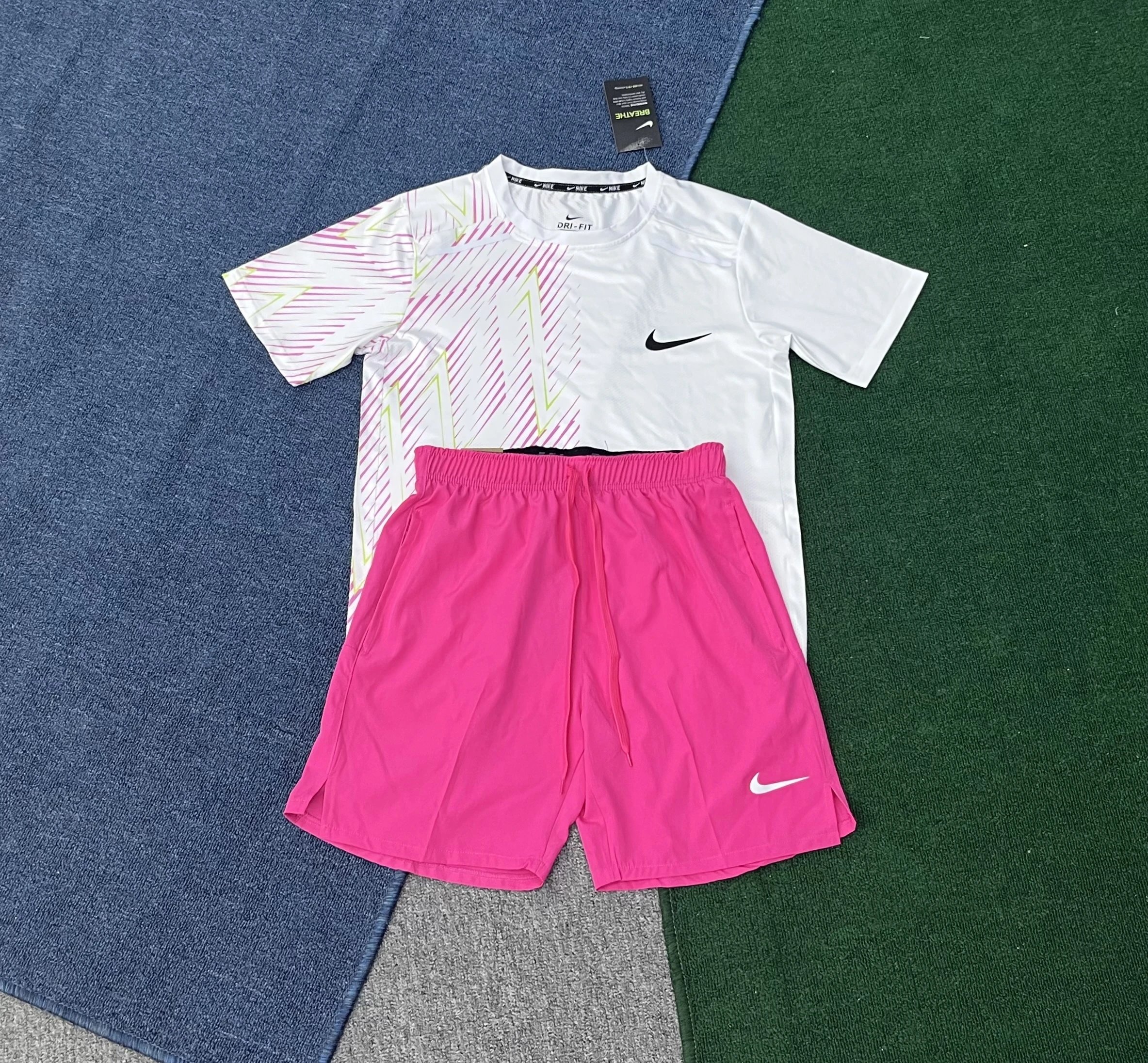 Nike Tracksuits Dri-FIT short-sleeve top and shorts set image 7