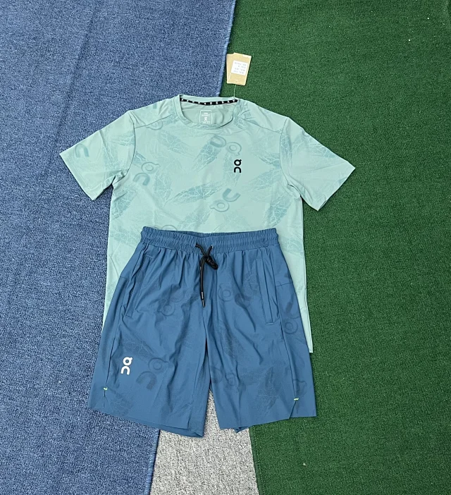 On Matching Sets All-over logo print short-sleeve T-shirt and shorts set product detail image 6