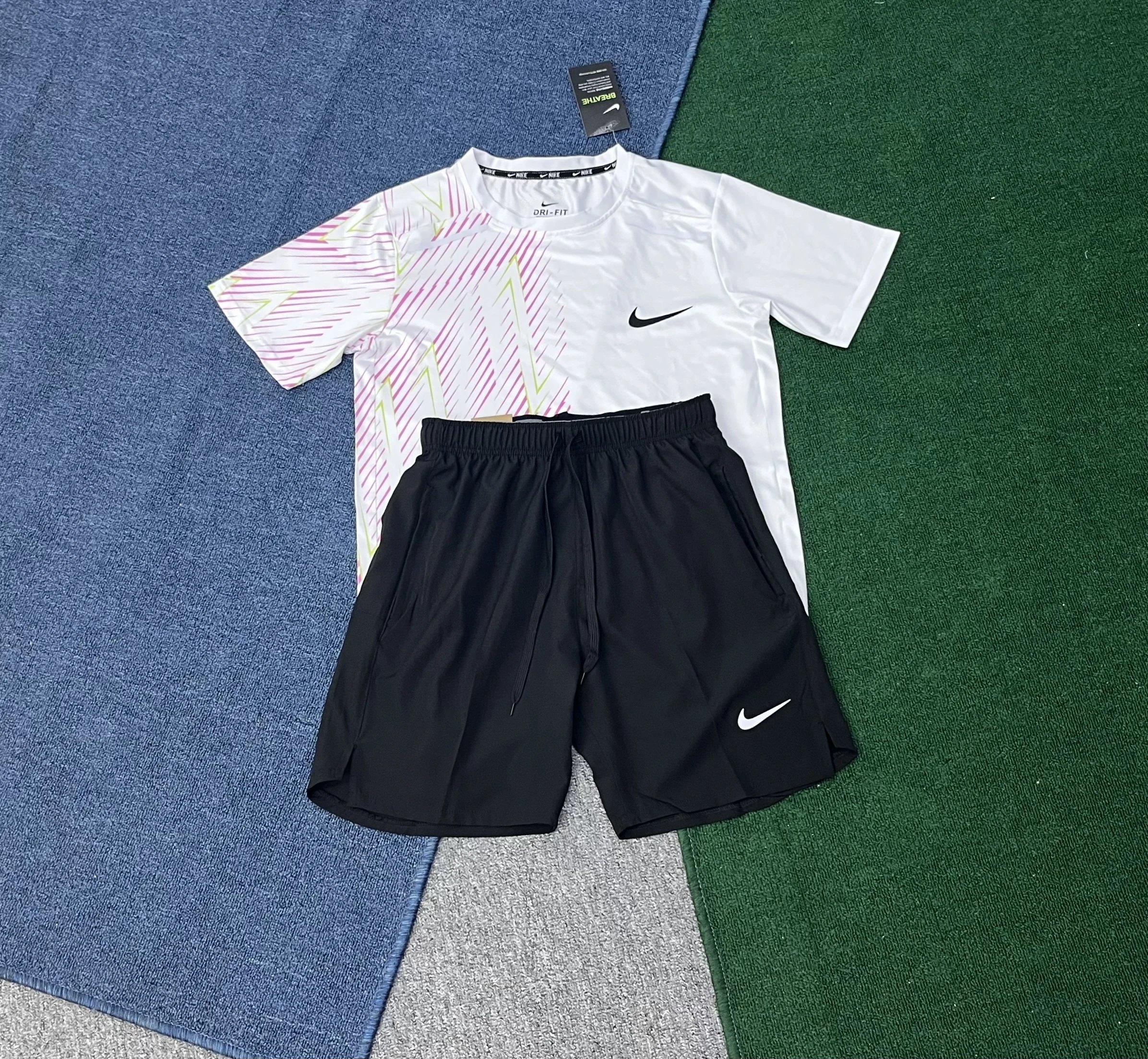 Nike Tracksuits Dri-FIT short-sleeve top and shorts set image 12