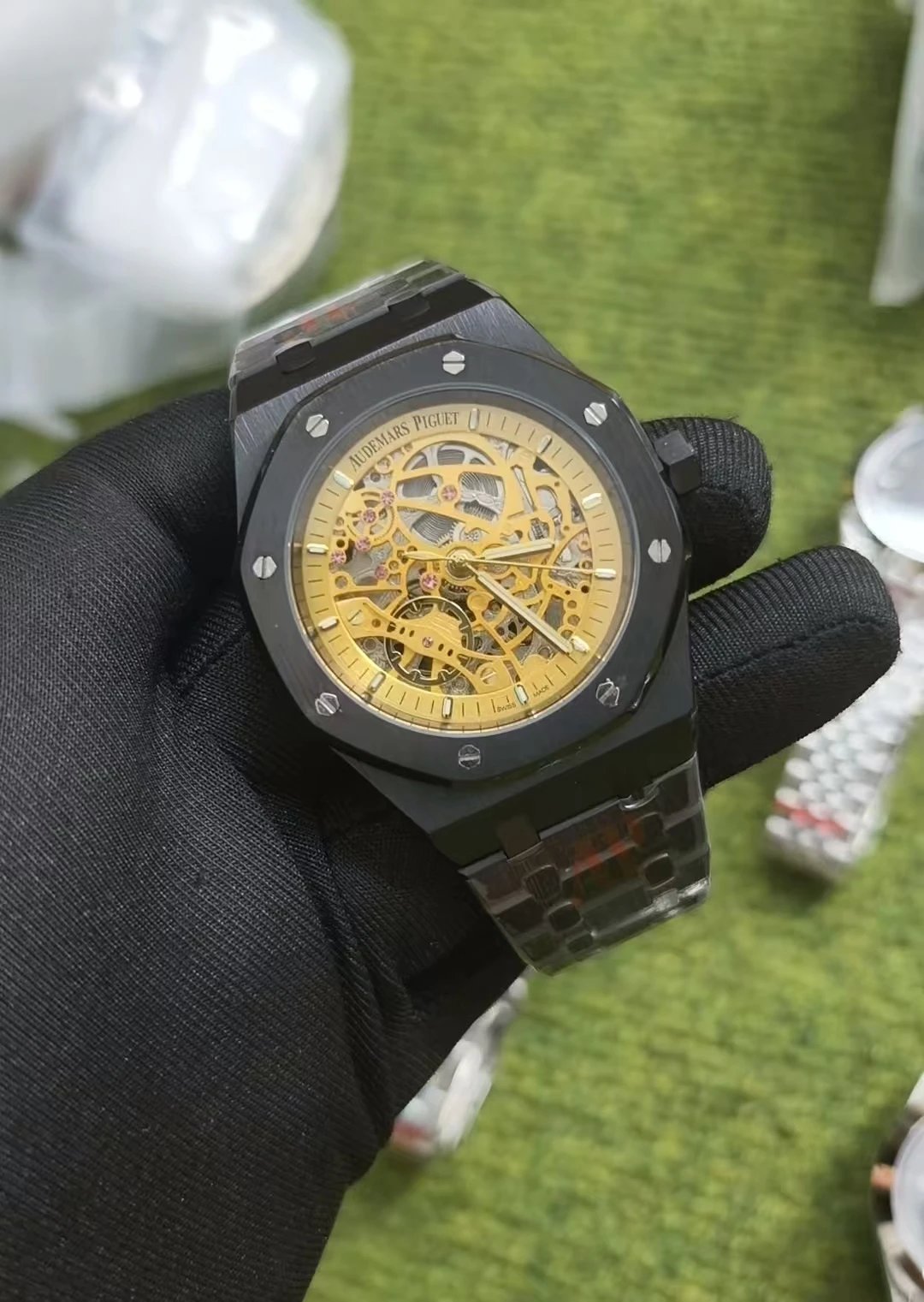 Audemars Piguet Watches Royal Oak automatic watch with octagonal bezel and integrated bracelet image 7