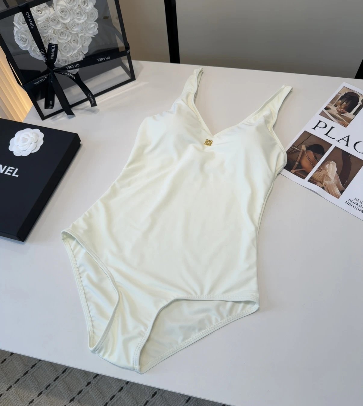 Loewe Swimwear One-Piece Swimsuit — white