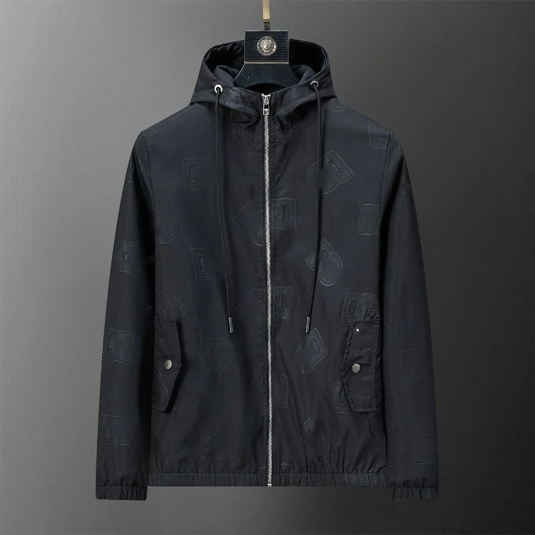 Unbranded Jackets Zip-Up Windbreaker — SKU-20-Black 56040