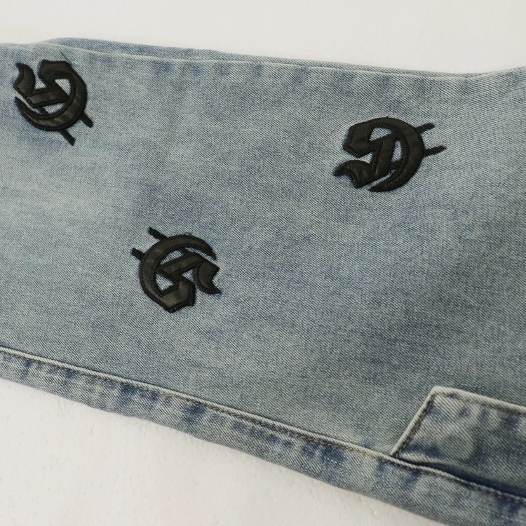 Godspeed Shorts Embroidered logo patchwork distressed denim image 12