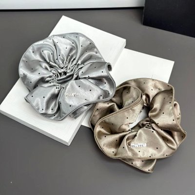 Miu Miu Polka Dot Satin Scrunchie