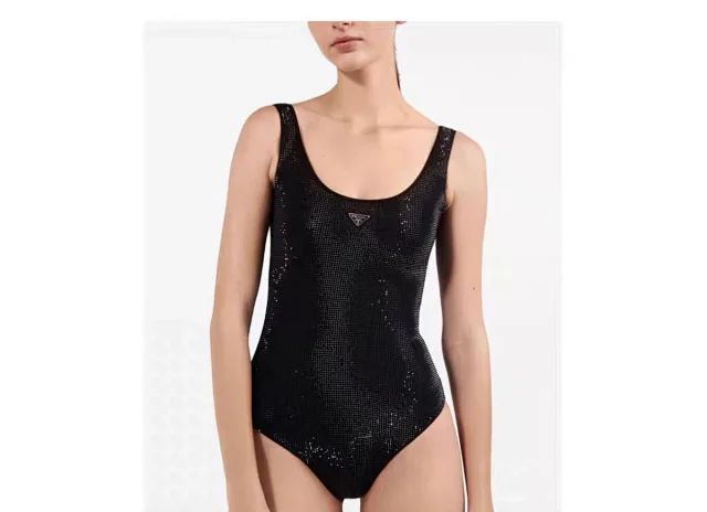 Prada Swimwear One-piece swimsuit with triangle logo product detail image 8