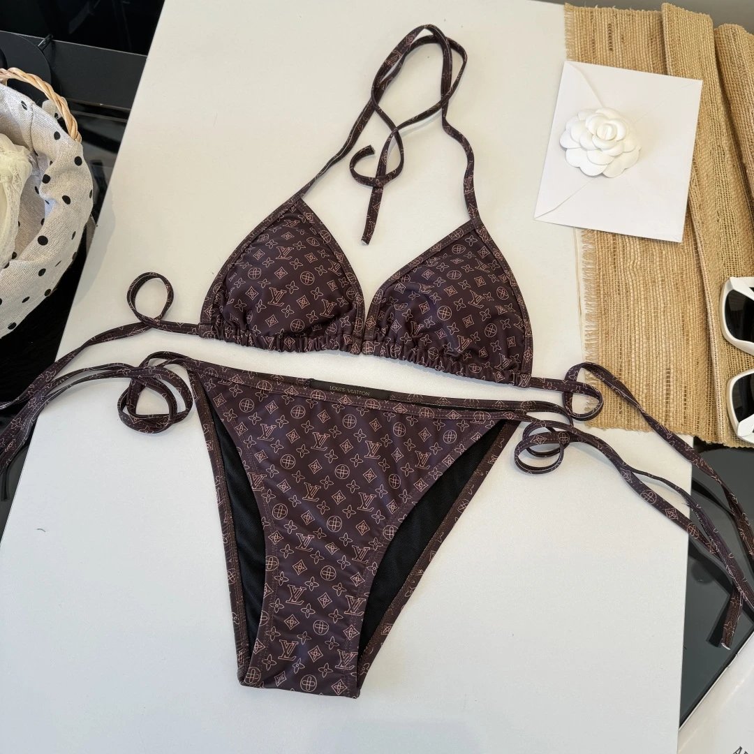 Louis Vuitton Swimwear Triangle tie-side bikini set — 3