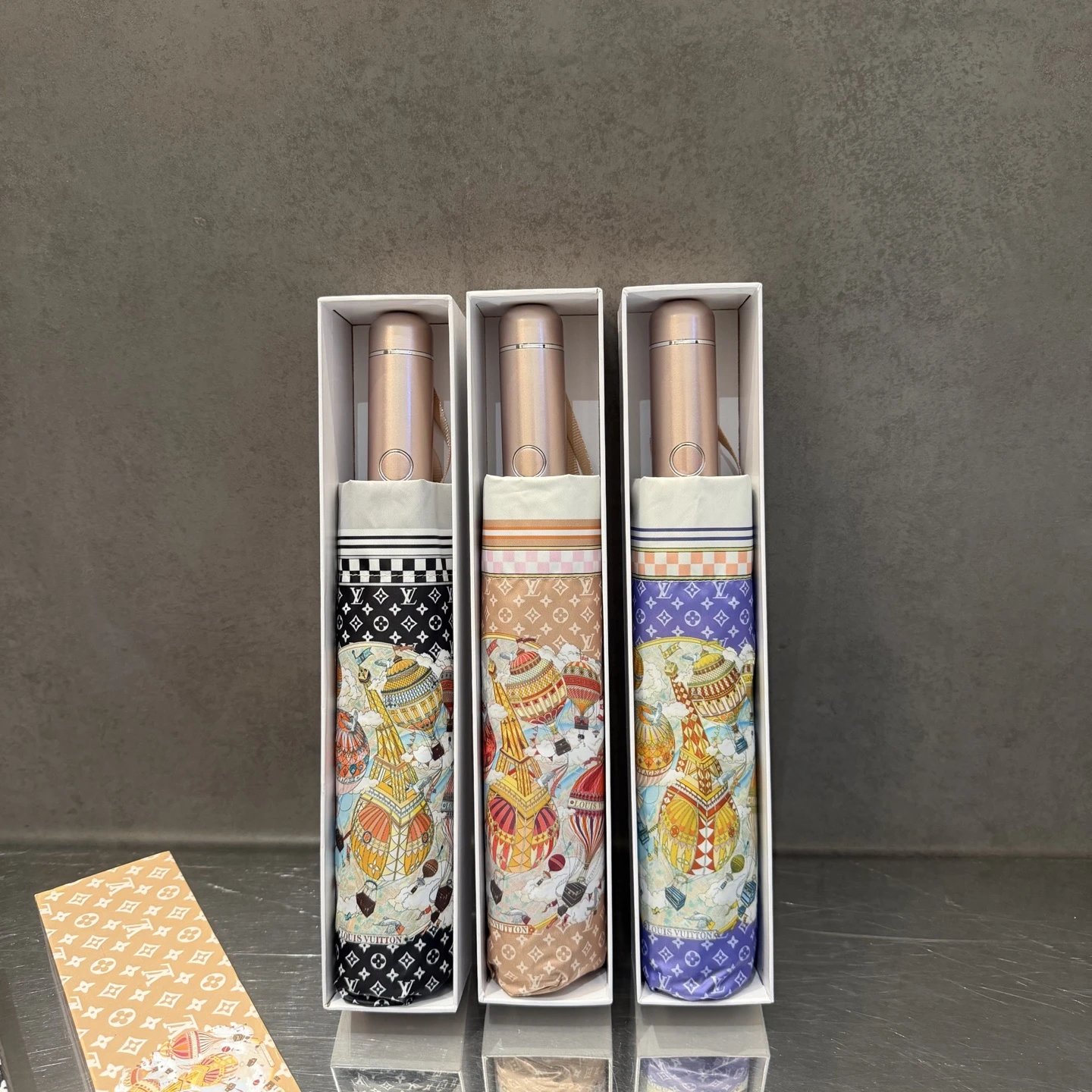Louis Vuitton Monogram Hot Air Balloon Print Folding Umbrella [3 styles]