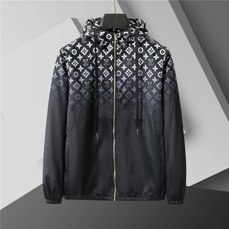 Unbranded Jackets Zip-Up Windbreaker — SKU-39-Black 66105
