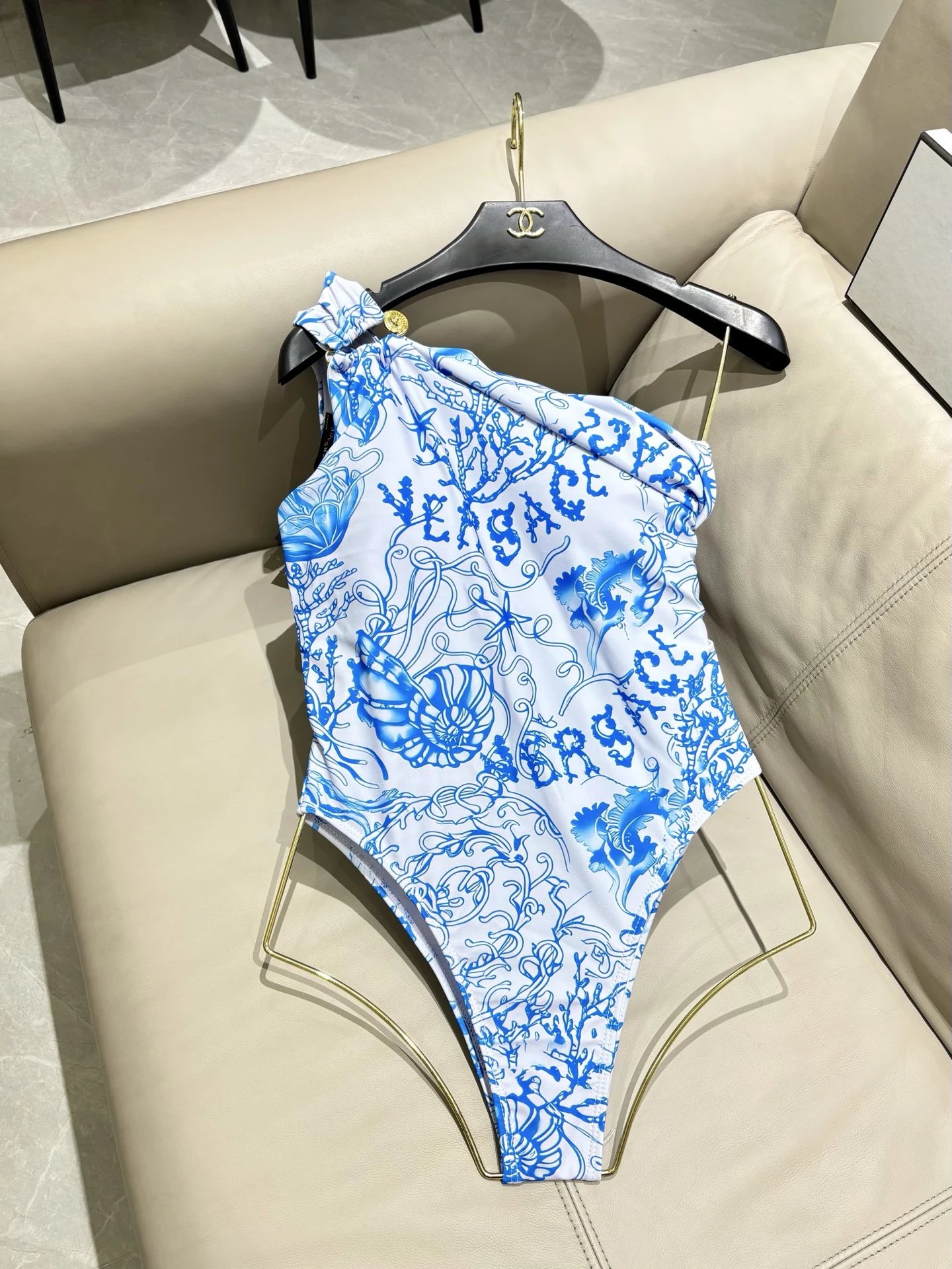 Versace Swimwear Cutout one-piece swimsuit with Medusa hardware — 13