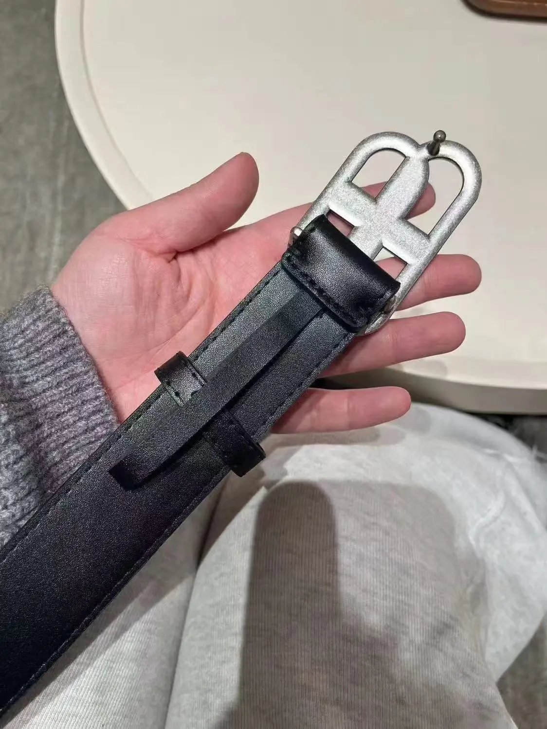 Balenciaga Belts BB-logo buckle leather belt image 2