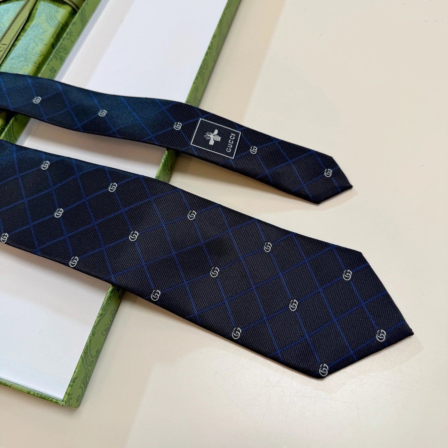 Gucci Ties GG Logo Check Pattern Tie image 4