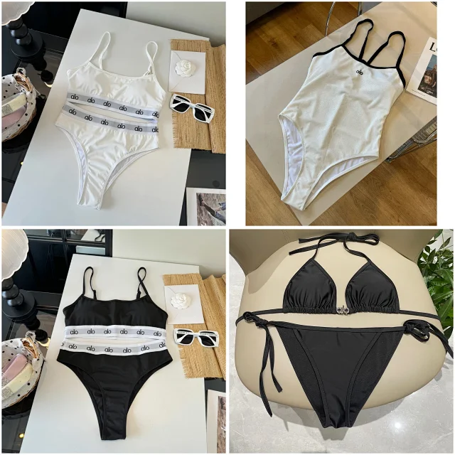 Alo Yoga Swimwear Two-piece bikini with logo elastic bands product detail image 1