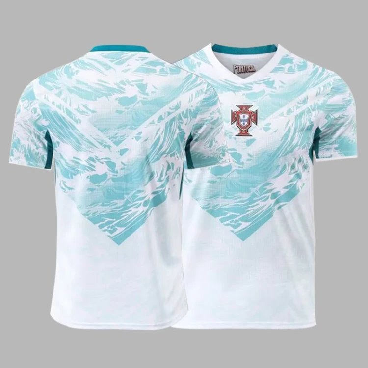Unbranded Football Jerseys Portugal National Team Home/Away Jersey with Player Name and Number — SKU-S-13-26 Portugal Away Jersey – Plain, Unprinted, No Patches