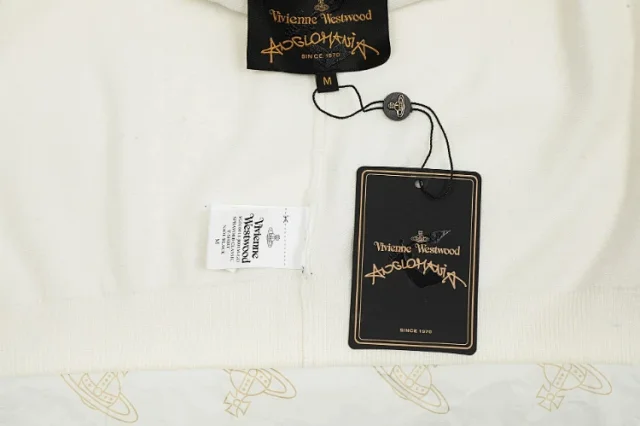 Vivienne Westwood Knitwear Striped-trim V-neck button cardigan product detail image 3