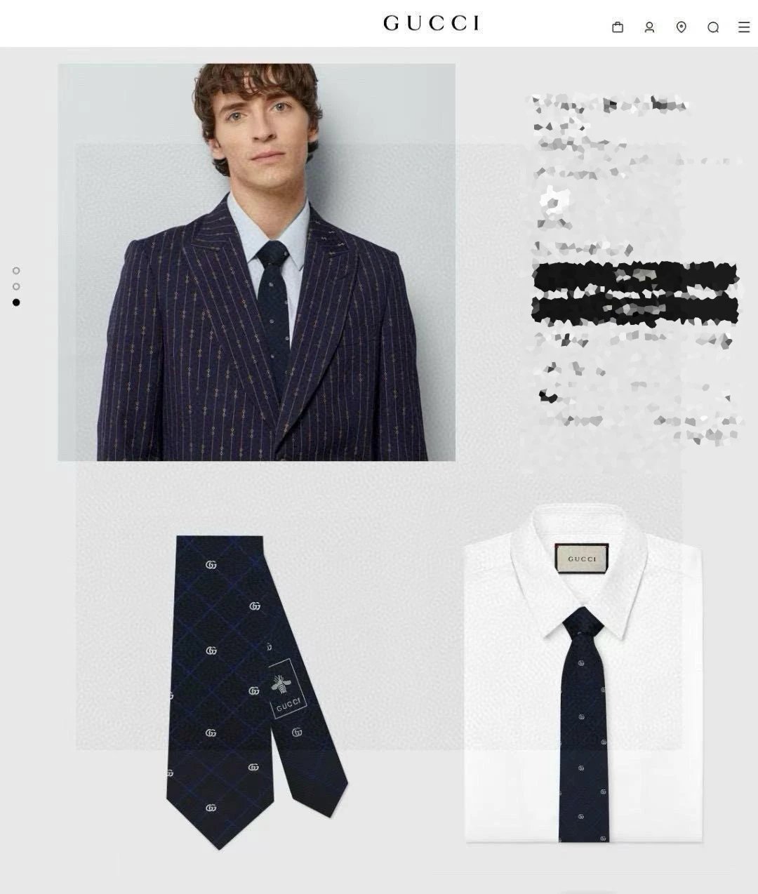 Gucci Ties GG Logo Check Pattern Tie image 2