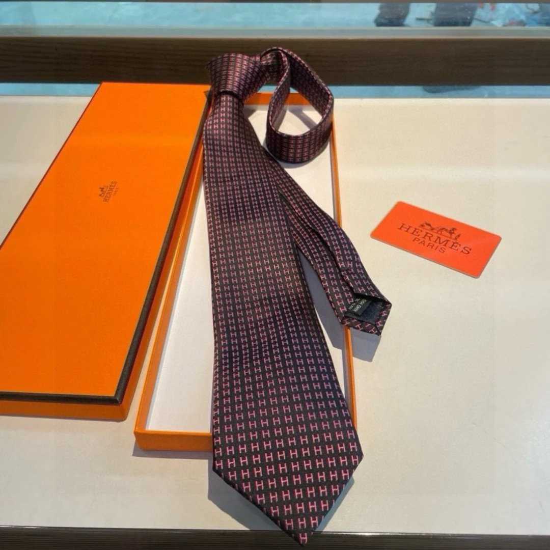 Hermès Ties H monogram patterned tie — 03