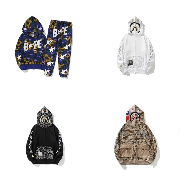 BAPE Graphic Shark Zip Hoodies [4 styles]