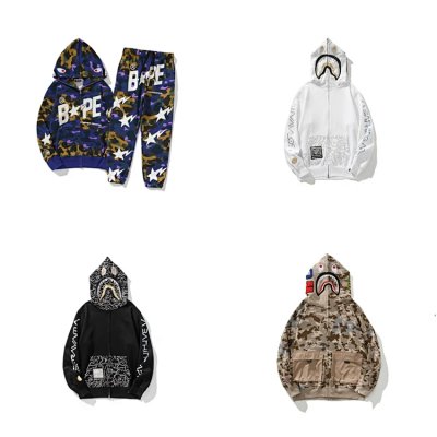 BAPE Graphic Shark Zip Hoodies [4 styles]