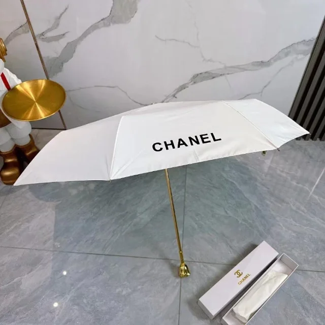 Chanel Uncategorized Three-fold sun umbrella with rose-shaped handle product detail image 6