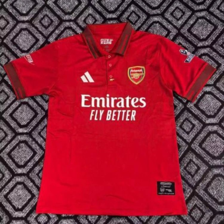 Adidas Football Jerseys Short-Sleeve Polo Jersey — SKU-11-Polo Shirt Red