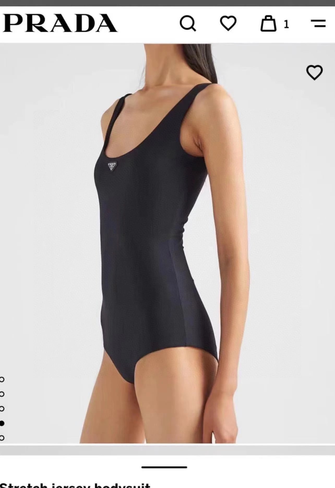 Prada Swimwear One-piece swimsuit with triangle logo image 9