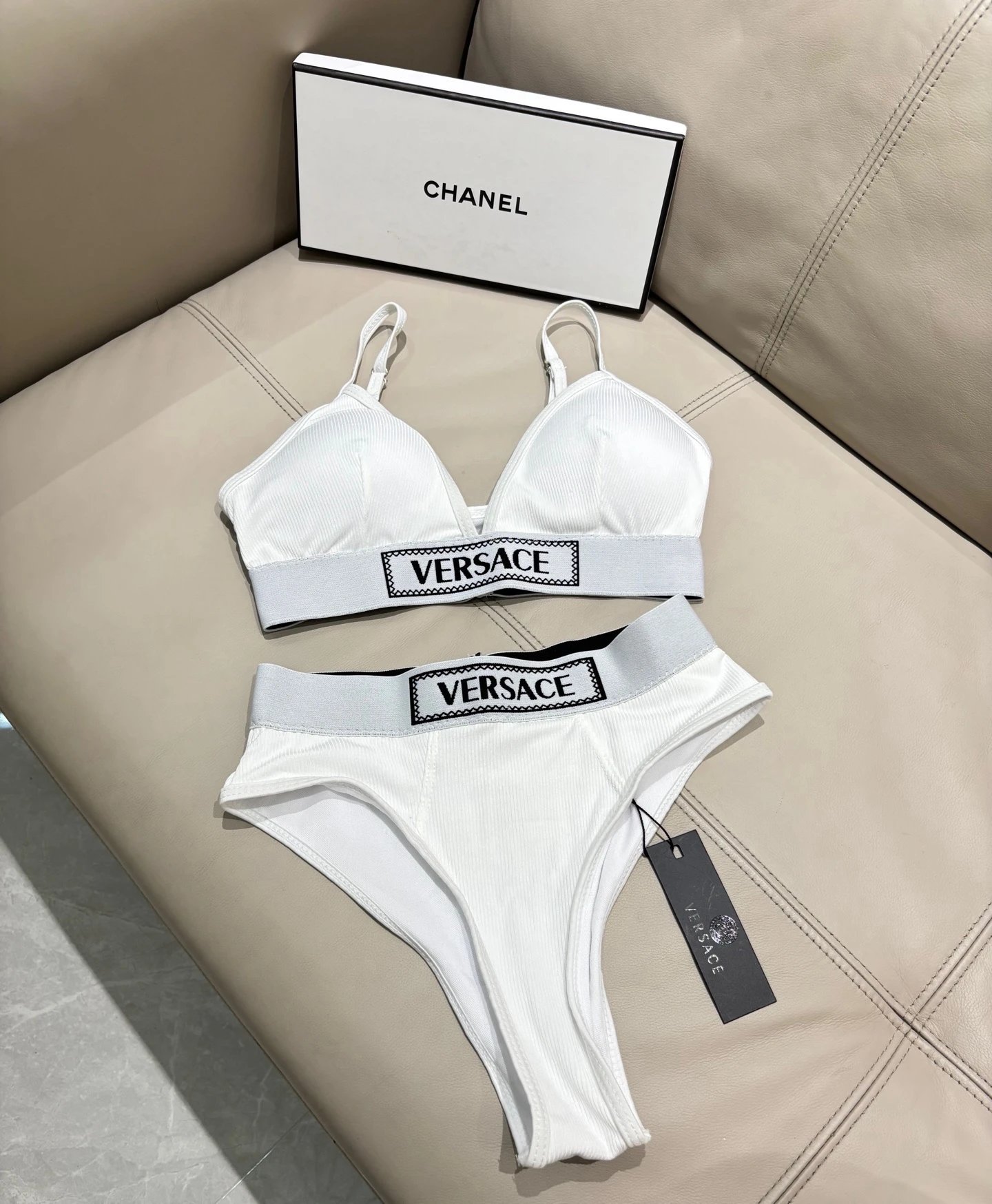 Versace Swimwear Two-Piece Triangle Bikini Set — 10