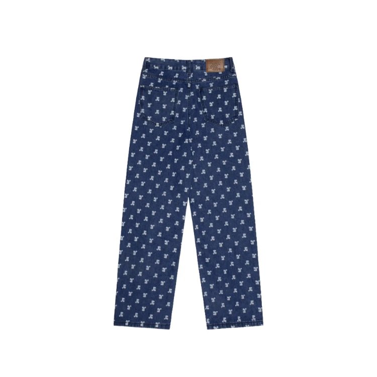 Rest & Recreation Jeans Style 805 straight-leg all-over logo print — Blue
