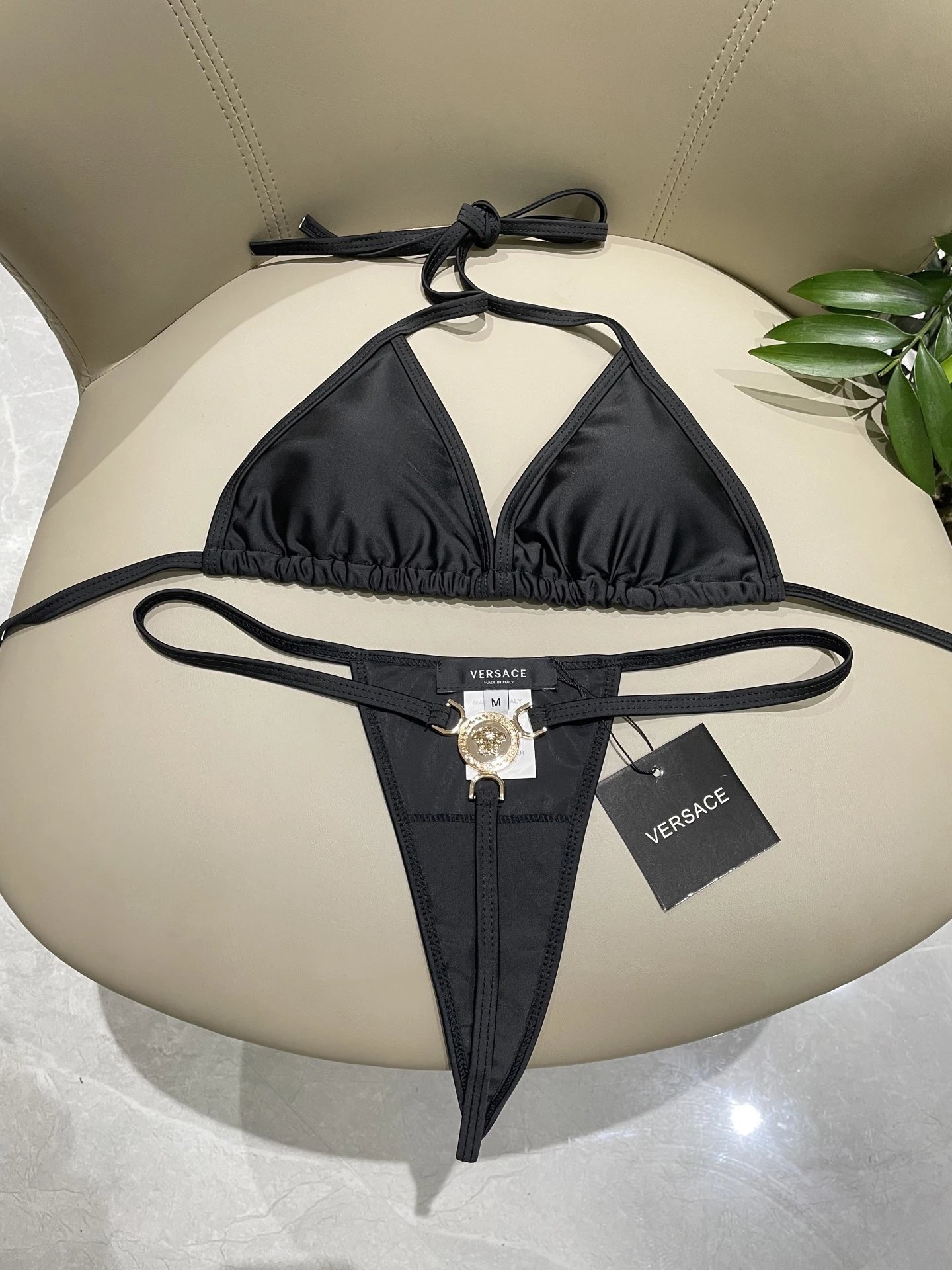 Versace Swimwear Two-Piece Triangle Bikini Set — 19