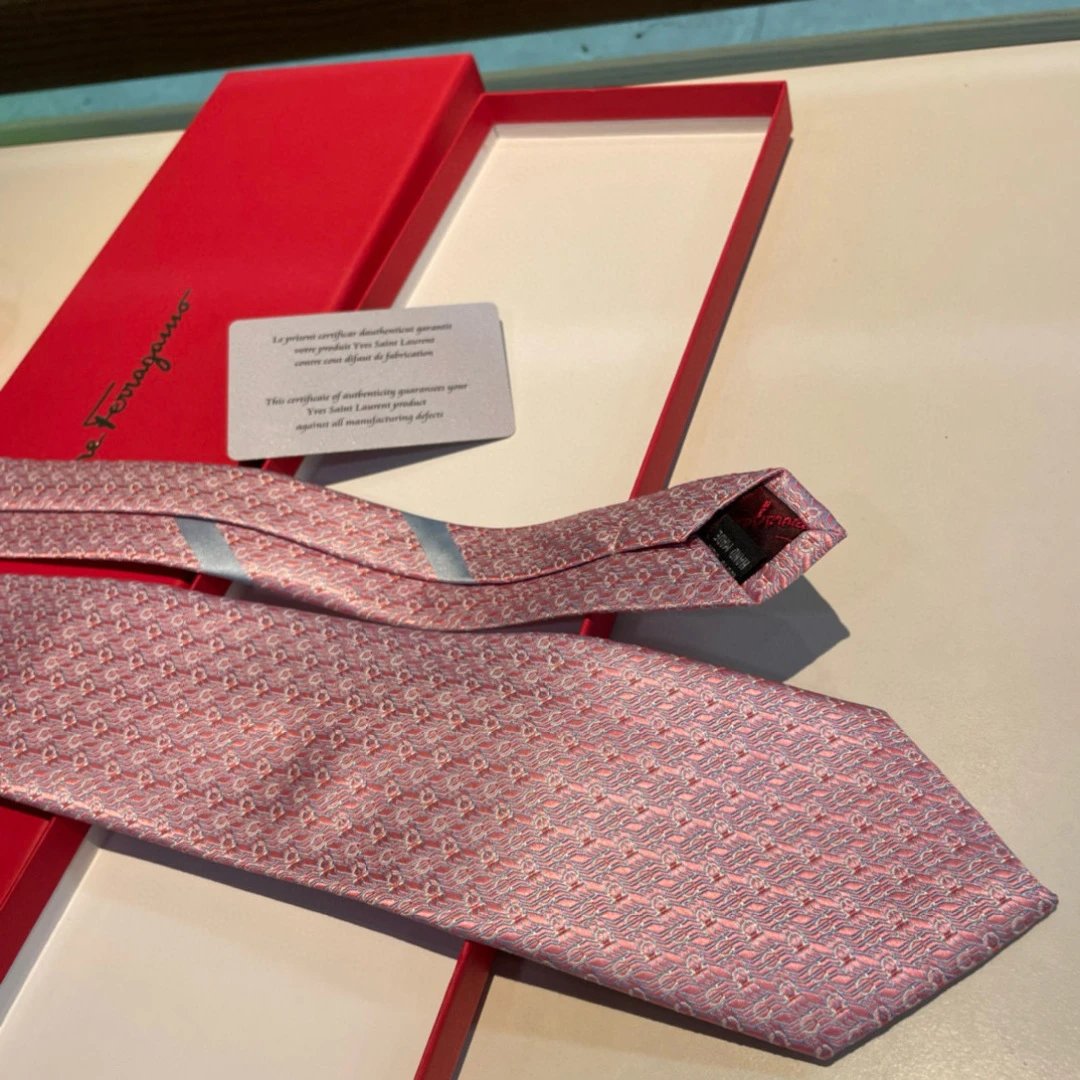 Salvatore Ferragamo Ties Horseshoe Motif Necktie — 06
