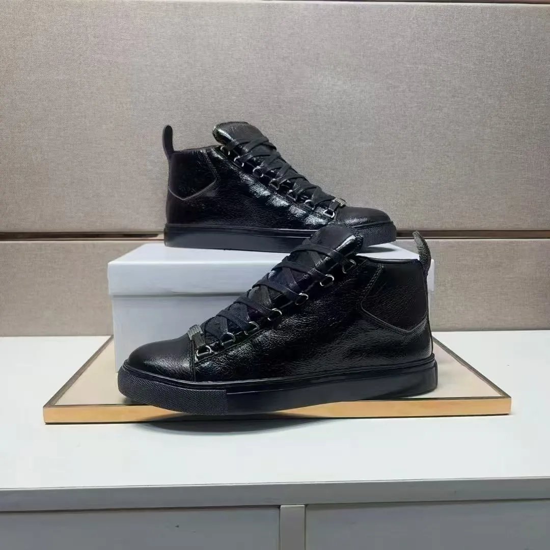 Unbranded Sneakers High-Top Lace-Up Leather image 5